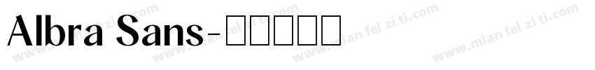 Albra Sans字体转换